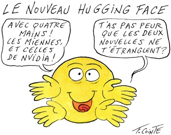 Dessin: Rachat d’Hugging Face : Nvidia confirme l’accord à 12,93 milliards de dollars